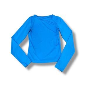 Fitted Flattering Royal Blue Thin Long Sleeve